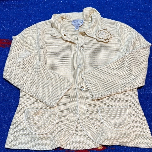 Vintage Talbots collection pure silk  with flower size M - Picture 16 of 16